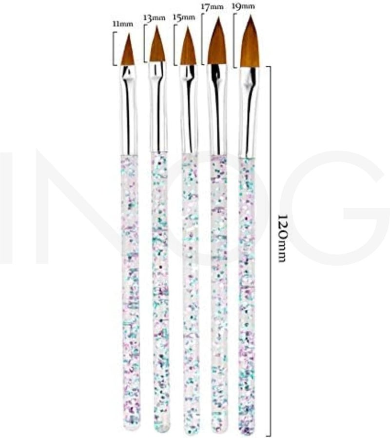 INOG 31pcs Nail Art Brushes,Nail Art Tool Set,Nail Dotting Tools,Nail Dust Brush,Striping Nail Art Brushes for Long Lines,Nail Drawing Pen For Nail Design. - Image 4