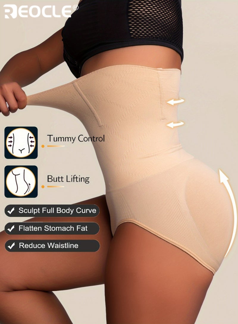 ريوكل نسائي الخصر العالي تشكيل سراويل التحكم في البطن مشكل الجسم تصميم بطن مسطح الورك والمؤخرة رفع سراويل داخلية ملابس داخلية للارتداء اليومي - Image 2