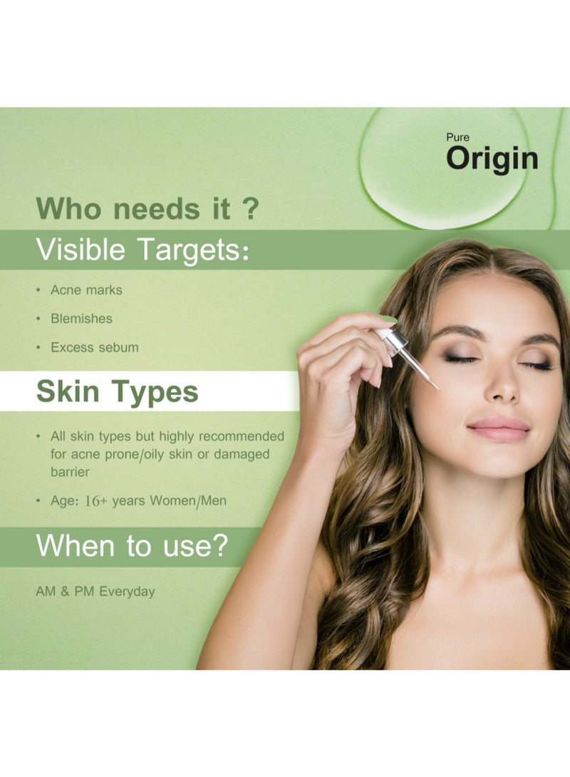 Pure Origin Niacinamide 10% + Zinc 1% Serum 30ml – Clear & Balance Skin - Image 2