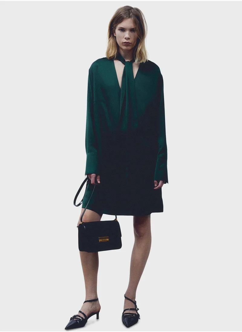 H&M Tie Detail Dress