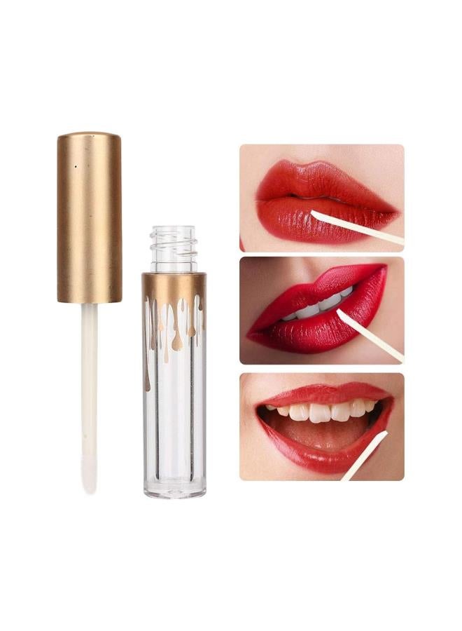10pcs Empty Lip Gloss Tube, 1.5ml DIY Transparent Lip Gloss Containers Clear Refillable Lipstick Container Lip Balm Bottles Eyelash Growth Liquid Tube Cosmetic Container with Matte Gold Cap - Image 4