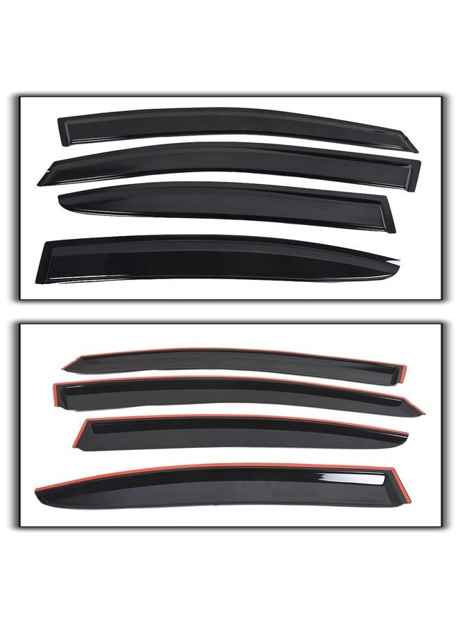 SEBLAFF 4-Pack Side Window Vent Visor Rain Guard Wind Shade Deflector JDM Style Black Replacement for 2015-2019 WRX STI Sedan 4-Door - Image 5
