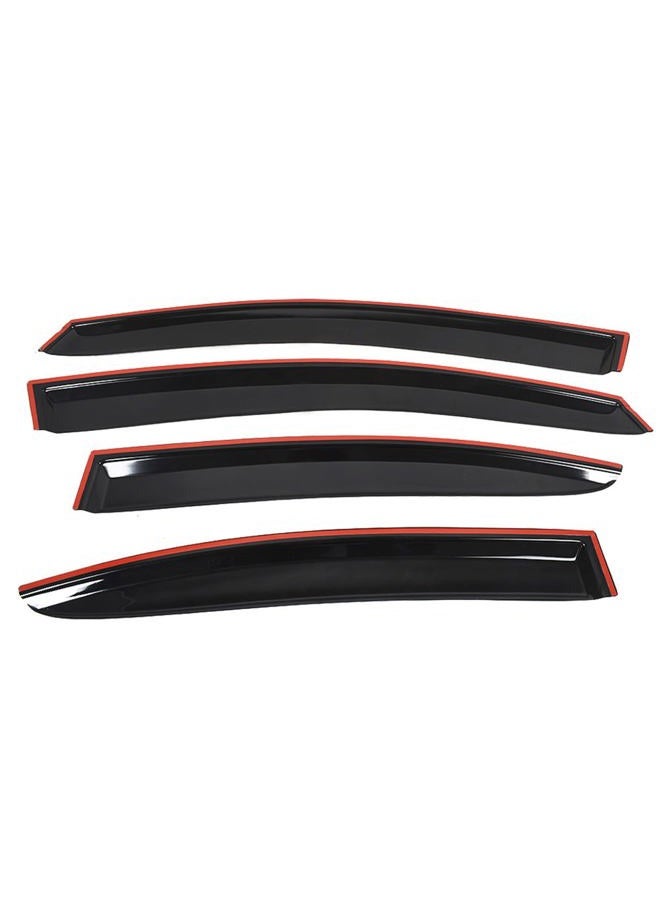 SEBLAFF 4-Pack Side Window Vent Visor Rain Guard Wind Shade Deflector JDM Style Black Replacement for 2015-2019 WRX STI Sedan 4-Door - Image 2