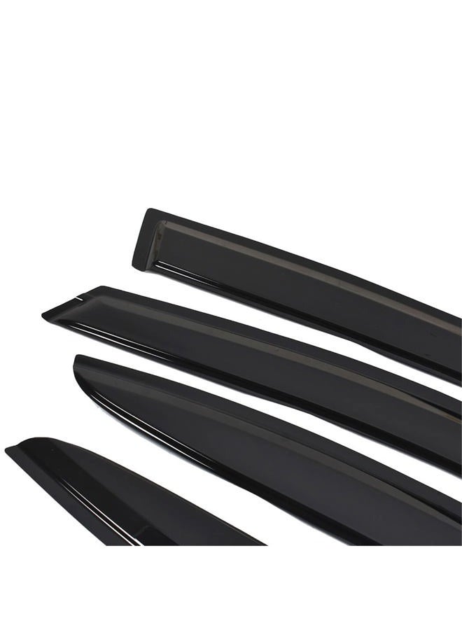 SEBLAFF 4-Pack Side Window Vent Visor Rain Guard Wind Shade Deflector JDM Style Black Replacement for 2015-2019 WRX STI Sedan 4-Door - Image 3