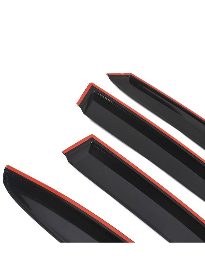 SEBLAFF 4-Pack Side Window Vent Visor Rain Guard Wind Shade Deflector JDM Style Black Replacement for 2015-2019 WRX STI Sedan 4-Door - Image 4