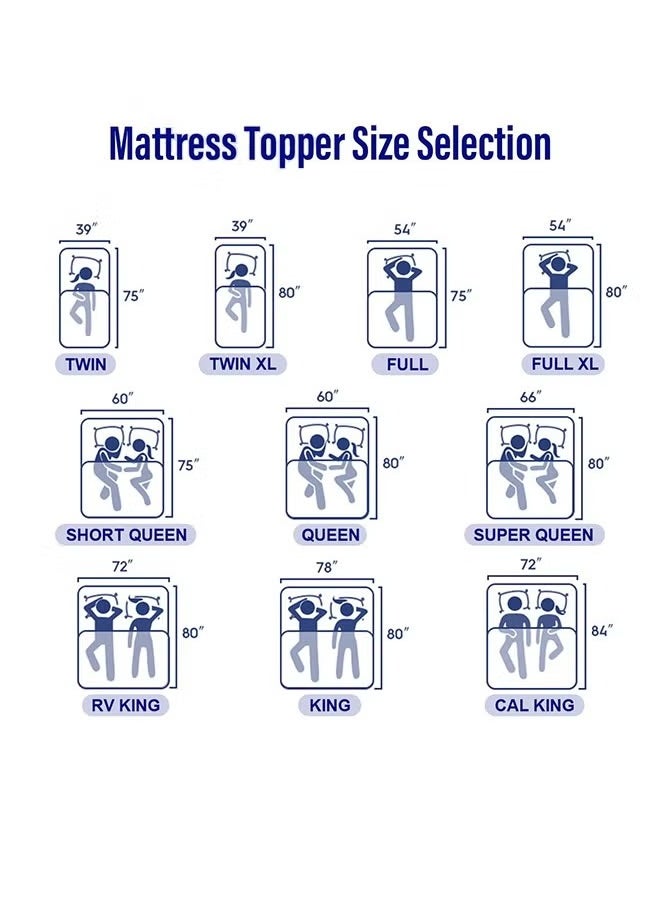 Microfiber Mattress Topper 14 cm With Microfiber Filling and Rubber Corners Edges