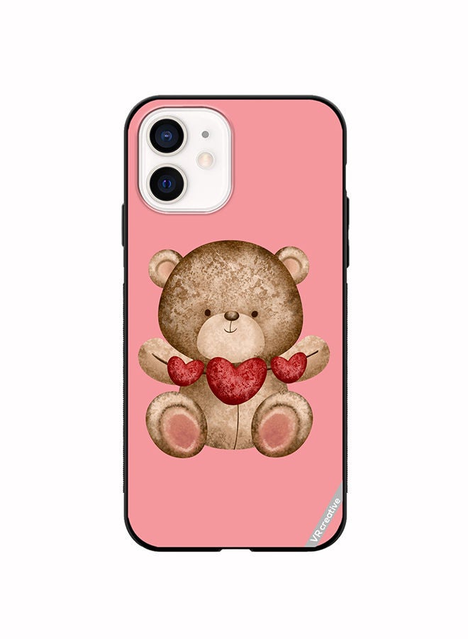VR CREATIVE Protective Case Cover For Apple iPhone 12 mini Bear Love Design Multicolour - Image 1