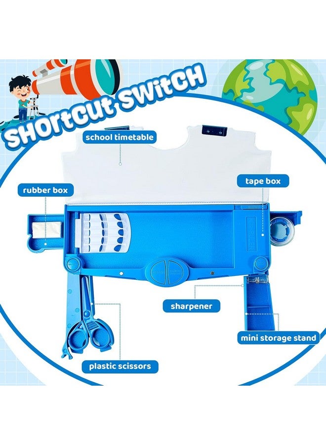 PLUSPOINT Plastic Astronaut Multifunctional Pencil Box For Kids,Space Theme Pencil Case,Magnetic Pencil Box,Pop Up Pencil Box With Buttons,Space Theme Return Gifts For Kids,Boys&Girls,Multicolor - Image 4