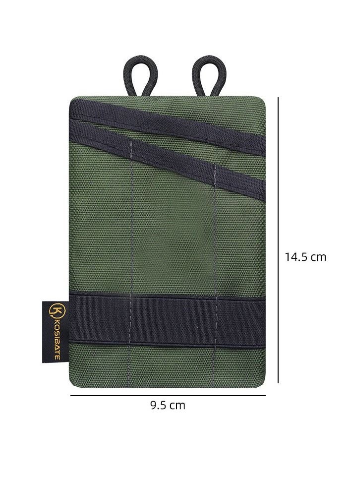 ‎KOSIBATE - EDC Pouch EDC Pocket Organizer حقيبة أدوات صغيرة مع حزام 4 جيوب لمنظم جيب بطاقة السكين ومصباح يدوي - Image 1