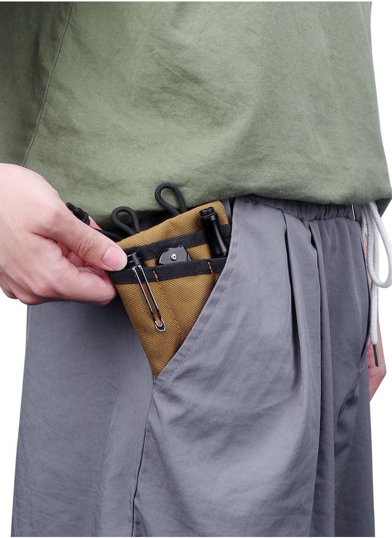 ‎KOSIBATE - EDC Pouch EDC Pocket Organizer حقيبة أدوات صغيرة مع حزام 4 جيوب لمنظم جيب بطاقة السكين ومصباح يدوي - Image 1
