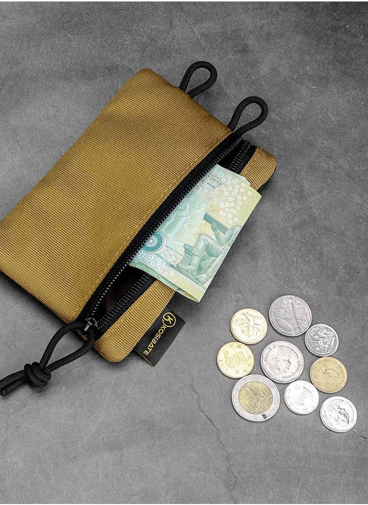 ‎KOSIBATE - EDC Pouch EDC Pocket Organizer حقيبة أدوات صغيرة مع حزام 4 جيوب لمنظم جيب بطاقة السكين ومصباح يدوي - Image 1
