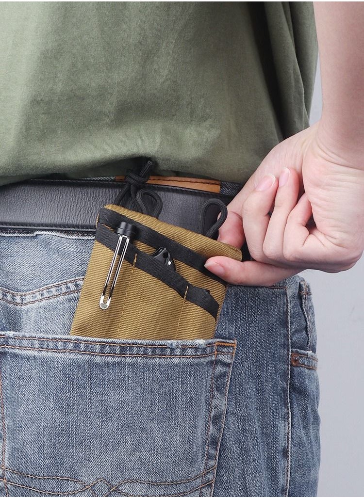 ‎KOSIBATE - EDC Pouch EDC Pocket Organizer حقيبة أدوات صغيرة مع حزام 4 جيوب لمنظم جيب بطاقة السكين ومصباح يدوي - Image 1