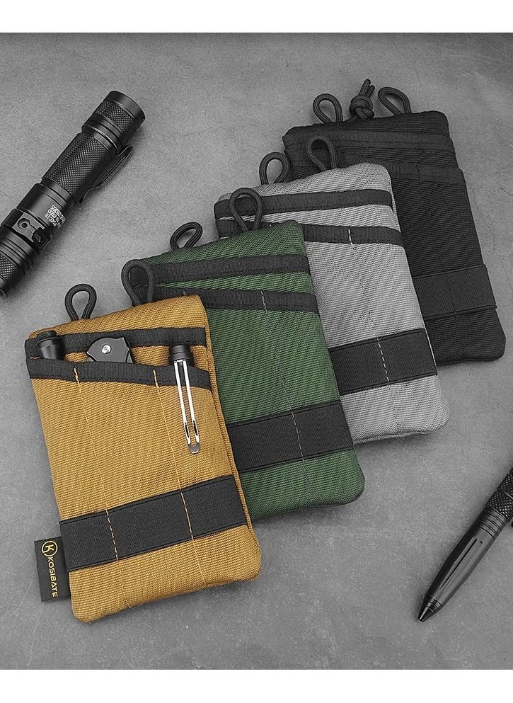 ‎KOSIBATE - EDC Pouch EDC Pocket Organizer حقيبة أدوات صغيرة مع حزام 4 جيوب لمنظم جيب بطاقة السكين ومصباح يدوي - Image 1