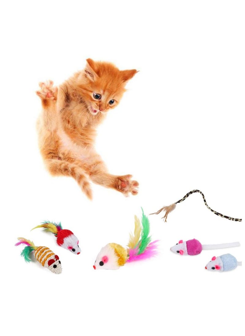 Arabest 21Pcs Cat Toys Kitten Toys Assortments Tunnel Balls Fish Feather Teaser Wand Mice for Cat Puppy Kitty  - Image 3