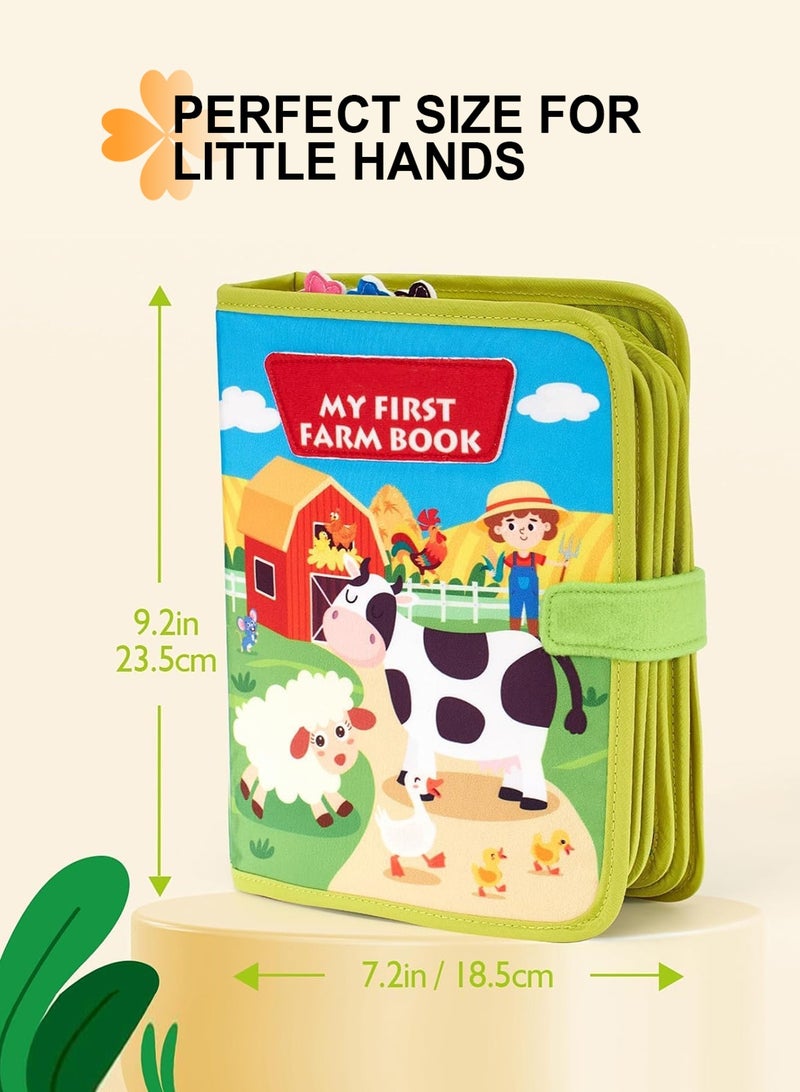 URbazaar Montessori Busy Book for Toddlers, 20 in 1 Quiet Activity Book with Life Skills, Cognition, Sorting, Matching,Kids DIY Felt Quiet Book,Preschool Learning Education Toys for Baby Boys Girls - Image 2