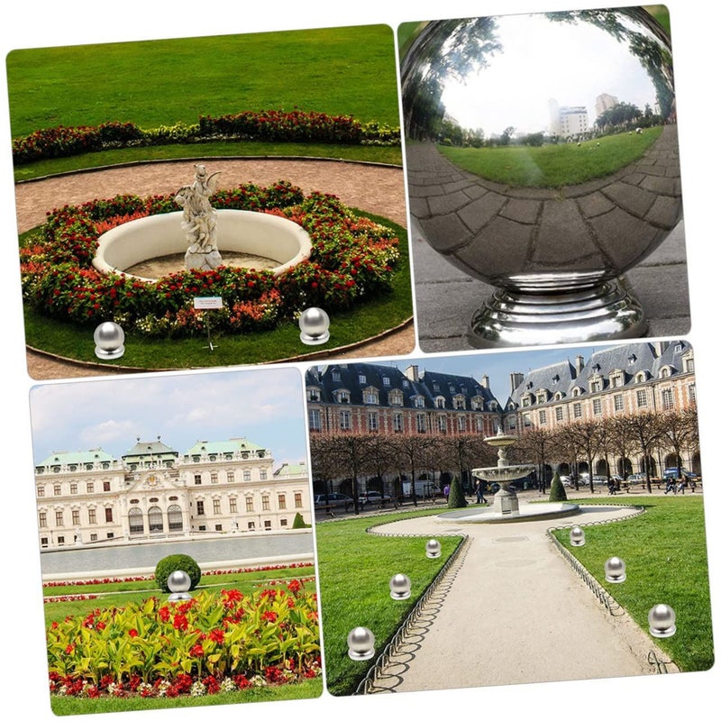 Stainless Steel Flag Pole Bracket Set Silver 10.2x10.2cm Outdoor Garden Stand - Image 5