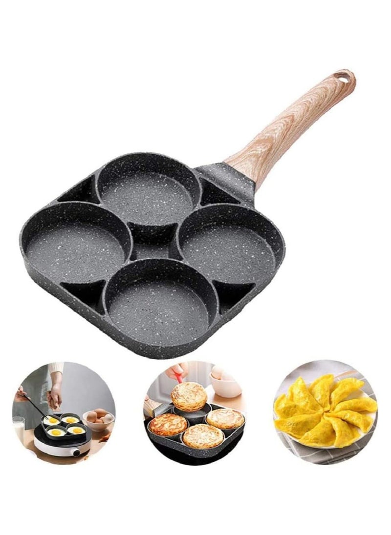 Generic Granite Omelette Pan and Pancake Maker 4 Holes Non-Stick Aluminum Breakfast Omelette Pancake Maker Pancakes Steak Hamburger Non-Stick Pancakes Fried Eggs Burgers Frying Pan 4 Holes Granite Omelette Pan - Non-Stick 4 Holes Frying Pan - Granite 4 Hole Frying Pan - 4 Hole Egg and Hamburger Frying Pan - 4 Hole Granite Omelette Pan and Frying Pan  - Image 1