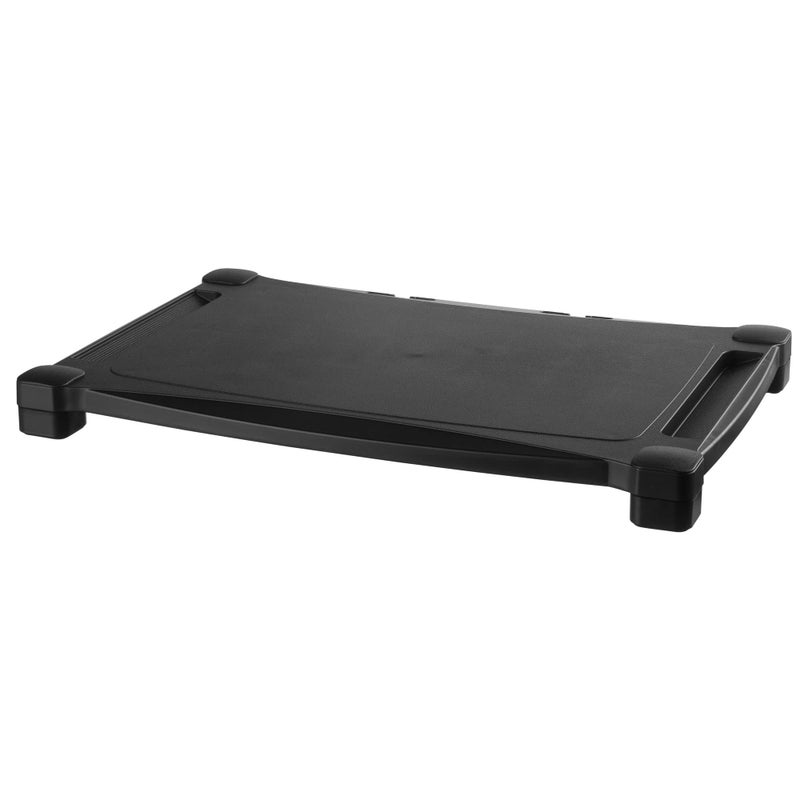 Kantek Extra Wide Single Level HeightAdjustable MonitorLaptop Stand 20Inch Wide x 1325Inch Deep x 3 to 65Inch High Black MS500