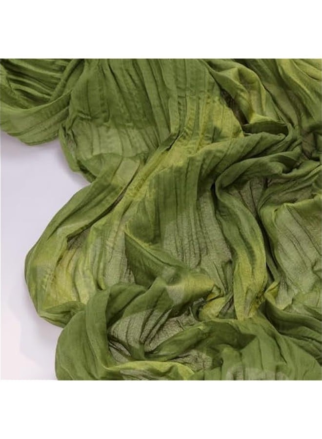 6pcs Olive Green Spirng  Cheesecloth Table Runner Boho Rustic Gauze 120 inch 10FT Cheese Cloth Runner for Wedding Party Baby Shower Birthday Home Decor - Image 2