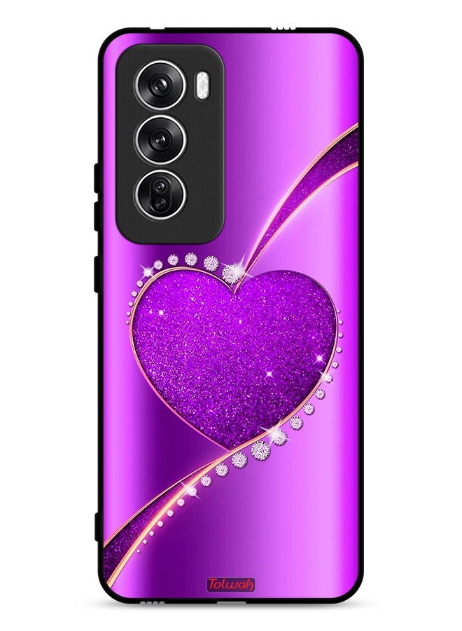 Tolwak Oppo Reno12 5G Protective Case Cover Glitter Heart - Image 1