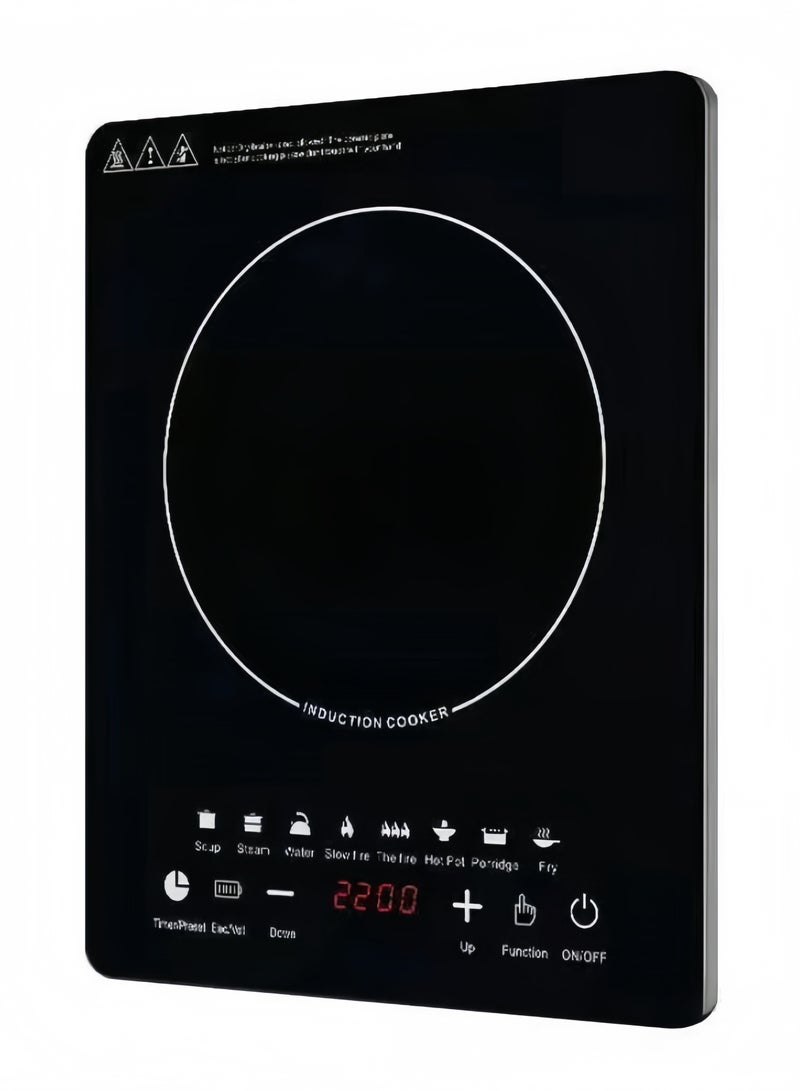 SILVER CREST Digital Induction Cooktop with LED Display, Smart Electric Heater with Timer and Power Settings, 2200W Electric Stove for Cooking and Heating Food - Image 1