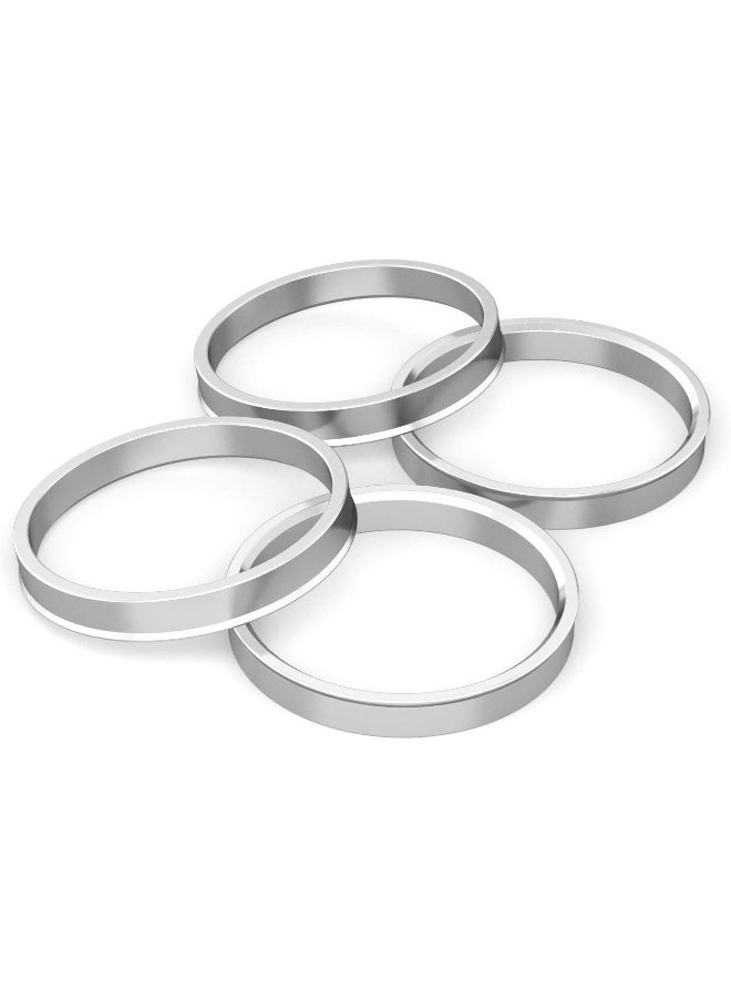 StanceMagic STANCEMAGIC Hubcentric Rings (Pack of 4) - 66.1mm ID to 73.1mm OD - Silver Aluminum Hubrings Hub - for 66.1mm Vehicle Hub and 73.1mm Wheel Centerbore - Compatible with Nissan and Infiniti  - Image 4
