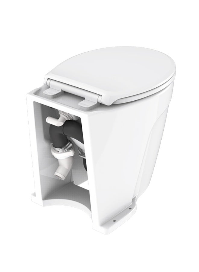 SEAFLO Electric Marine Toilet 12V 24V Deluxe Flush Ceramic Bowl Soft Close Seat - Image 4