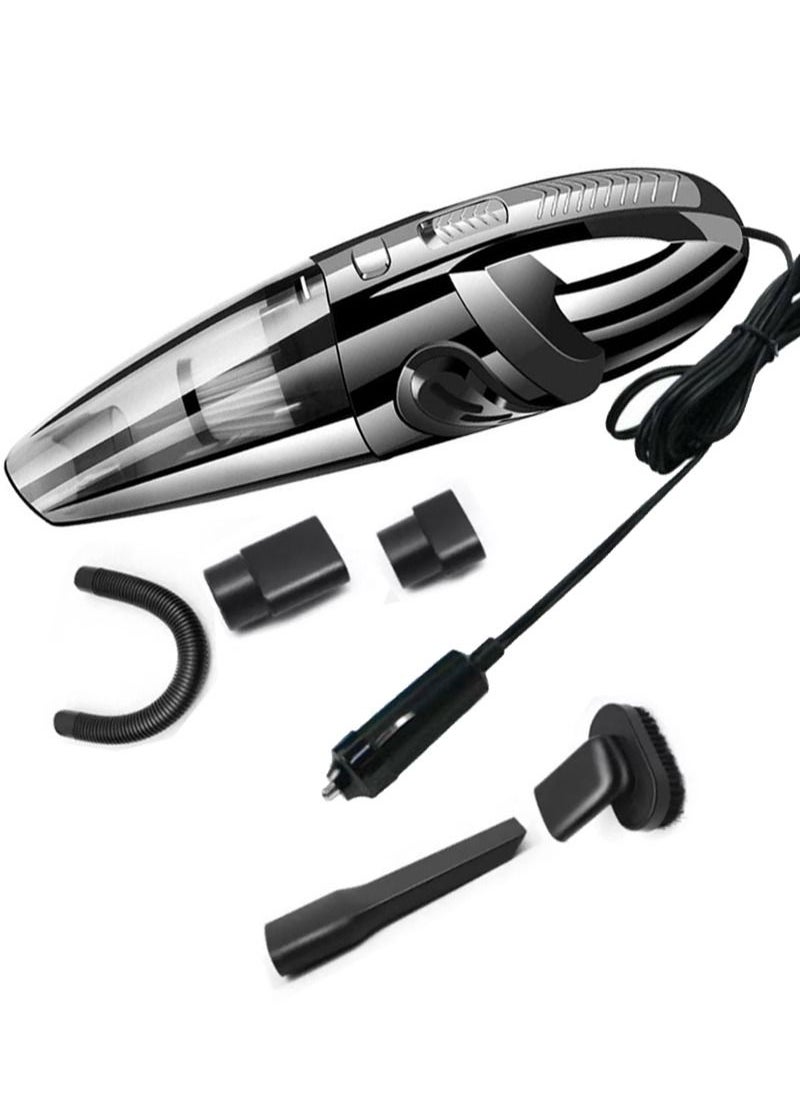 AGD Handheld Mini Vacuum Cleaner Car Cleaning Charging With Cigarette Lighter 120 Black  - Image 3