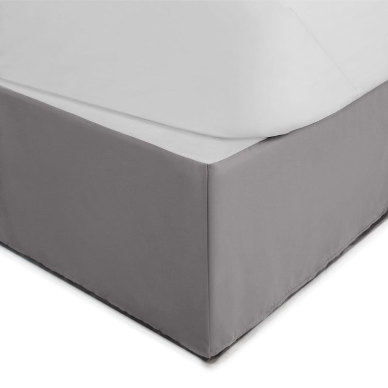 Martex King Size 21 Bed Skirt  Pleated Bed Skirt  Easy Fit Bed Skirts  Microfiber Bed Skirt  21 Inch Drop  Hotel Quality Bedskirt  Gray