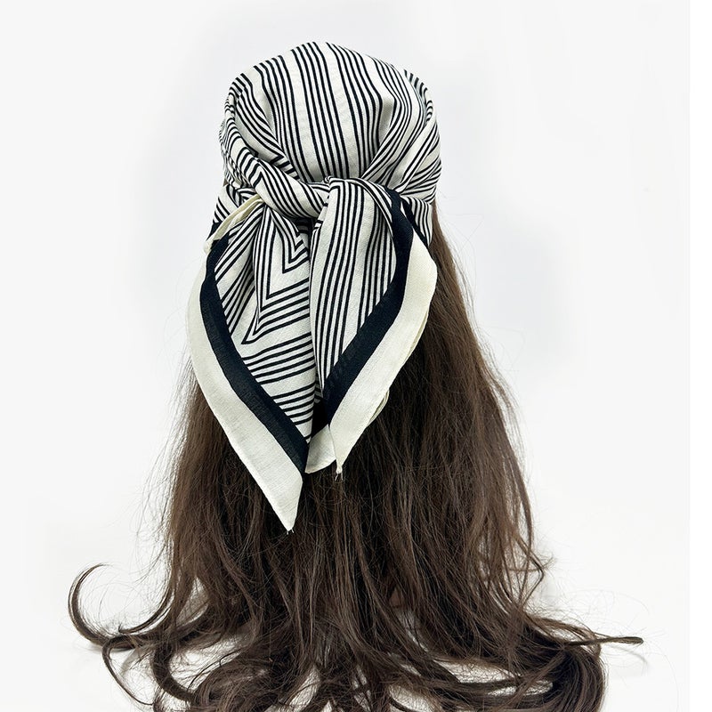 Wholesale Cashew Flower Silk Scarf and Decorative Fashion High-End Silk Scarf Autumn and Winter Style Turban for Women - Image 1