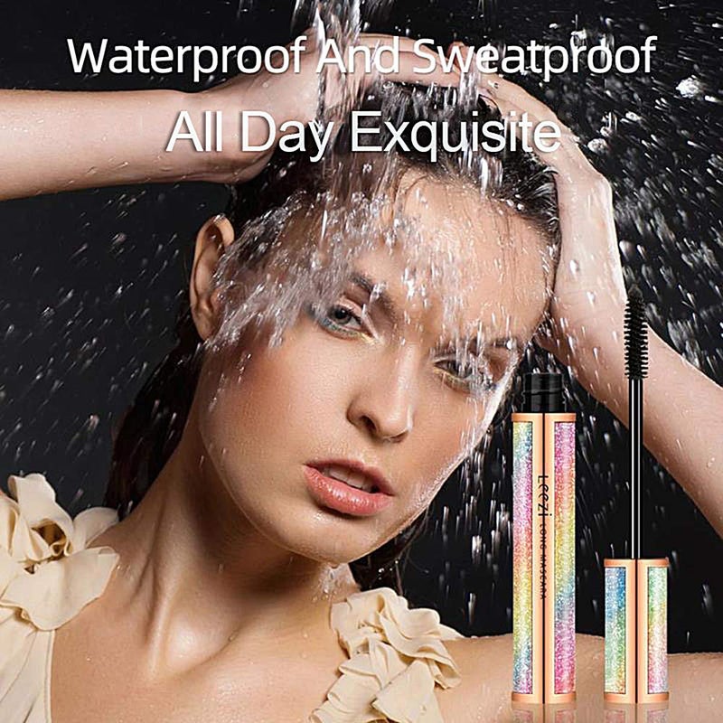 Leezi 4D Silk Fibre Eyelash Mascara Waterproof - Thick Long Lasting Smudge-Proof Natural 4D Fibre Mascara, Curling Lashes Lengthening Mascara, All Day Exquisitely , Extra Long 4D Mascara Black Pack of 1 - Image 3