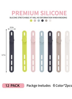 Silicone Cable Ties [Reusable Cable Management] Flexible Cord Organizer, Adjustable Length Long-lasting Durable Cable Clips - 12 Pack - pzsku/Z9F764F1ACA6047358D13Z/45/_/1717570213/591c289d-3b9a-43ca-bc42-7452a43fe9d6