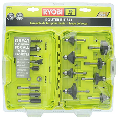Ryobi A25R151 15 Piece 1/4 Inch Shank Carbide Edge Router Bit Set for Wood - Image 4