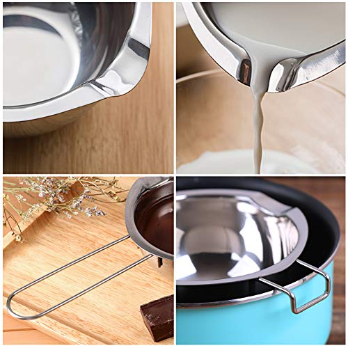 Sysmie Double Boiler Stainless Steel Pot for Melting Chocolate, Candy and Candle Making (18/8 Steel, 2 Cup Capacity, 480ML) - Image 4