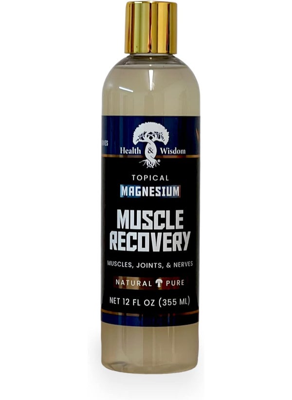 Health and Wisdom Health and Wisdom Topical Magnesium Muscle Recovery - Magnesium Spray for Feet, Magnesium Oil Spray, Magnesium Oil for Feet, Pure Magnesium Oil Spray, Magnesium Body Spray, Magnesium Mist - 12 Fl Oz 