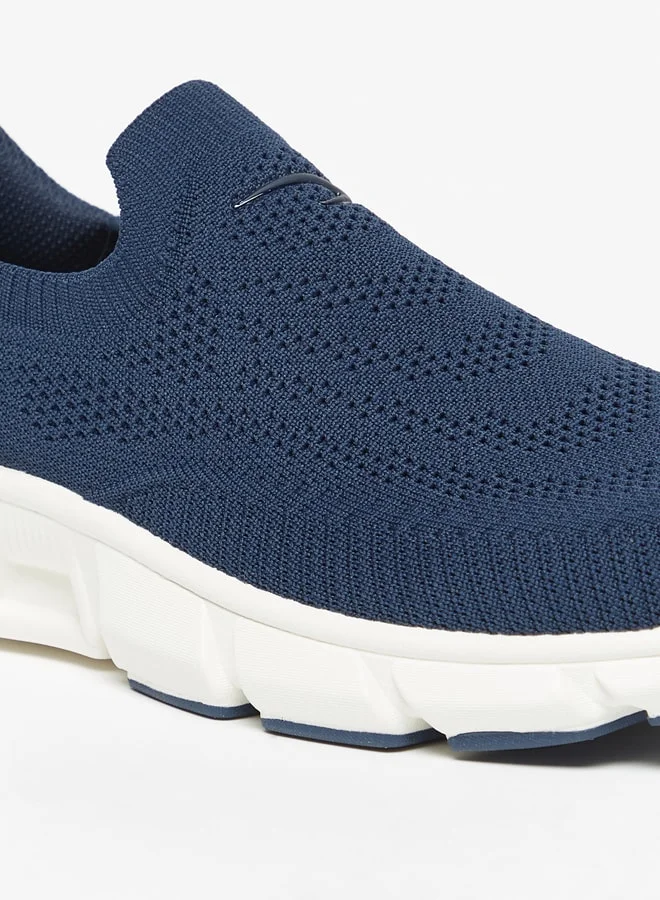 Dash Men Textured Slip-On Walking Shoes