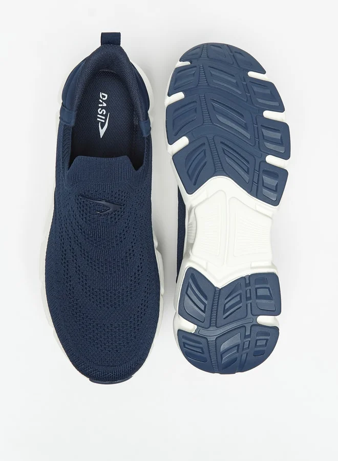 Dash Men Textured Slip-On Walking Shoes