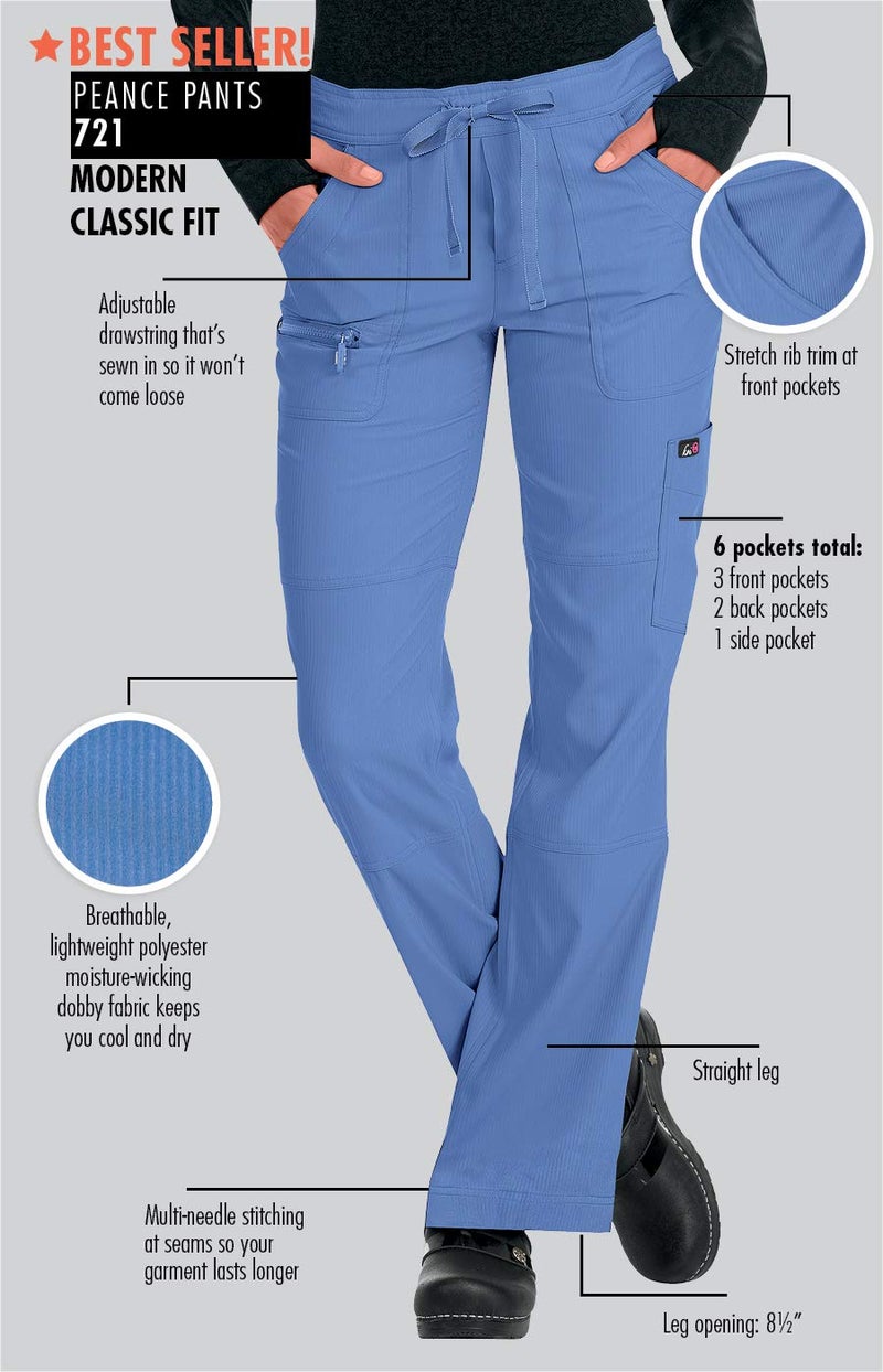 KOI lite 721 Women's Peace Scrub Pant Navy XXSP - Image 4
