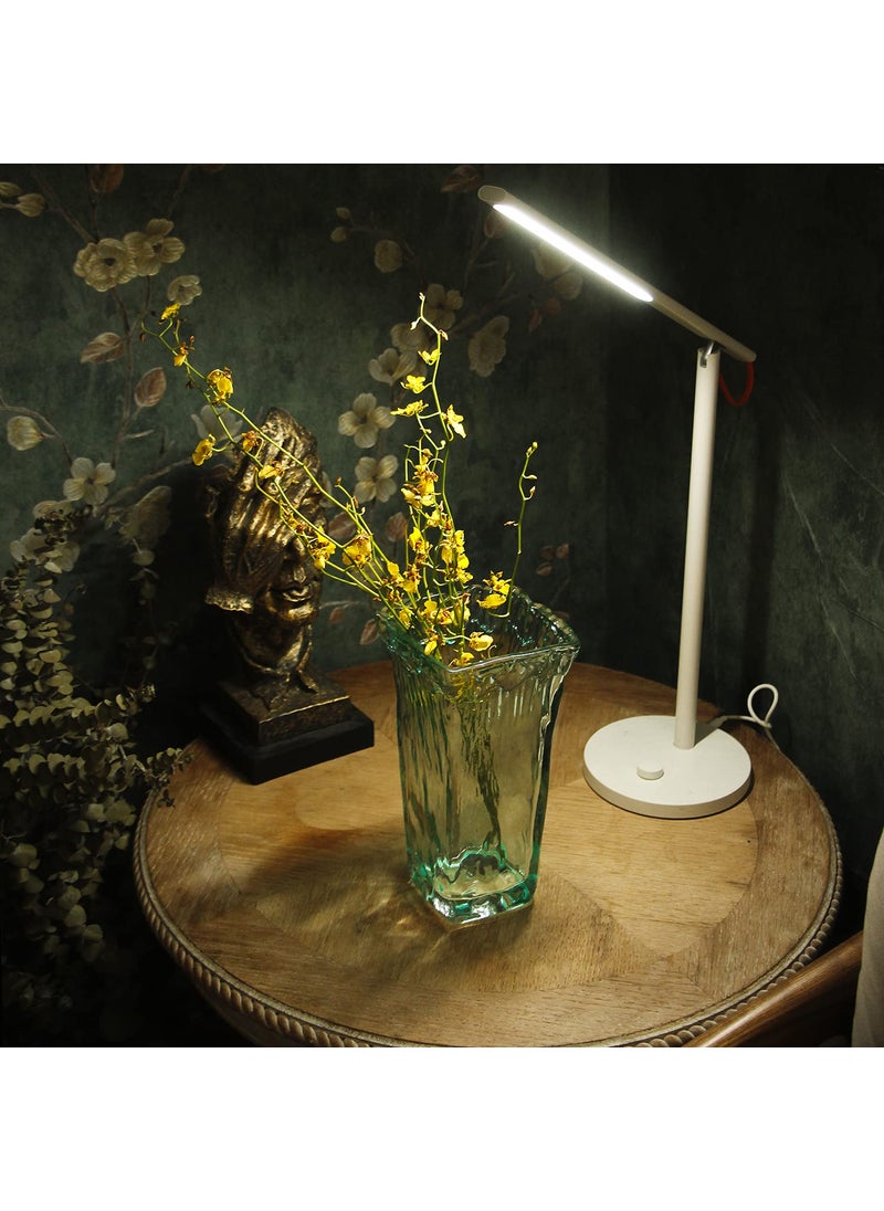 FUNSOBA Funsoba Crystal Clear Glass Flower Vase for Home Wedding Moden Centerpieces Decorative (Green)  - Image 3