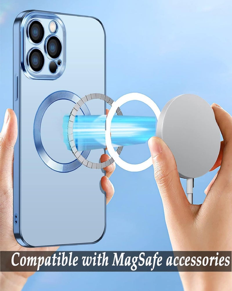 cheekyglo Aluminumalloy Frame Magnetic Charging for iPhone Case, Metal Frame Magnetic Charging for iPhone Case, for iPhone 13/14 Pro Max Case with Screen Protector (Purple,for iPhone 14 Pro Max) - Image 2