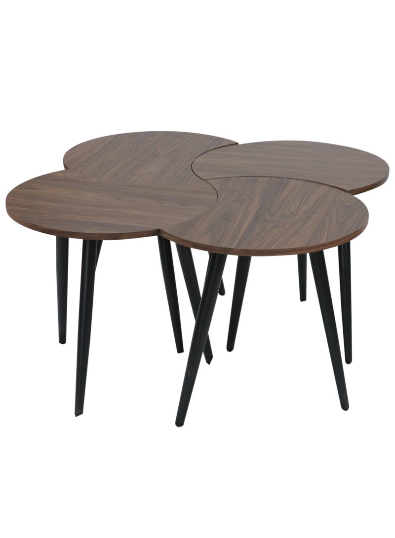 سحابة طقم طاولة قهوة بني 4  قطع - Image 1