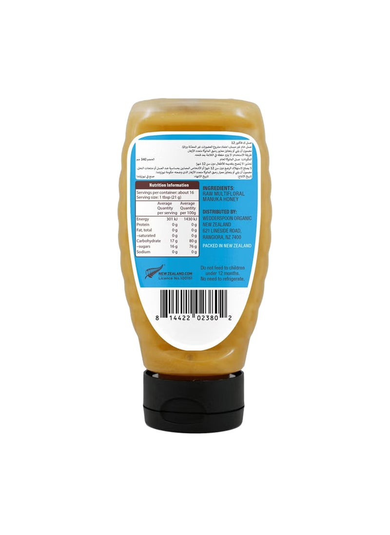 Wedderspoon Manuka Honey Kfactor 12 340g  - Image 2
