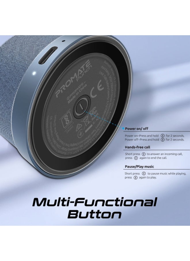 Promate High-Fidelity Mini Bluetooth Speaker with MagSafe Compatible Base