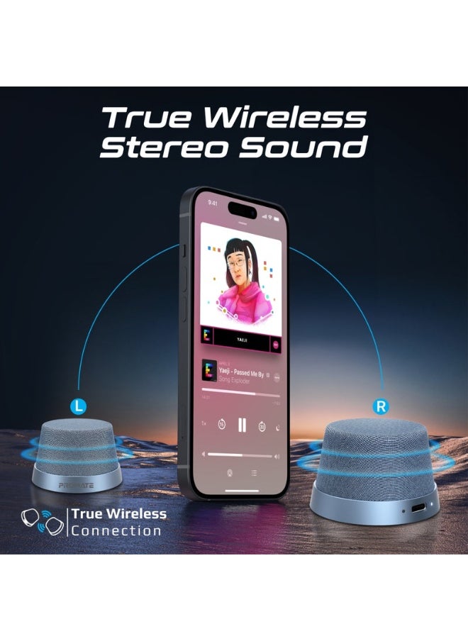 Promate High-Fidelity Mini Bluetooth Speaker with MagSafe Compatible Base