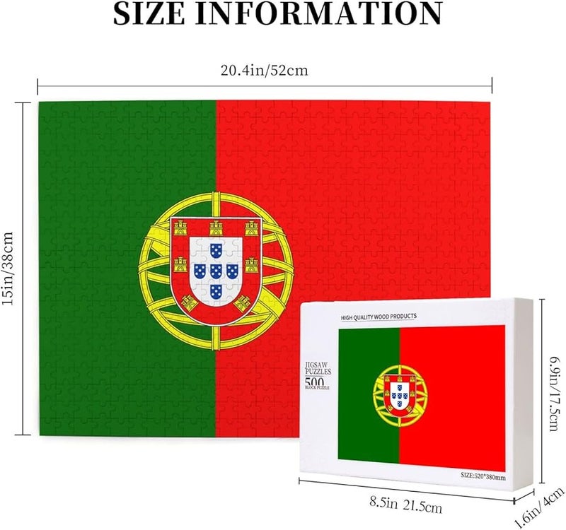 لغز علم البرتغال 500 قطعة للكبار ديكور المنزل هدية حفلة عيد الميلاد - Image 5