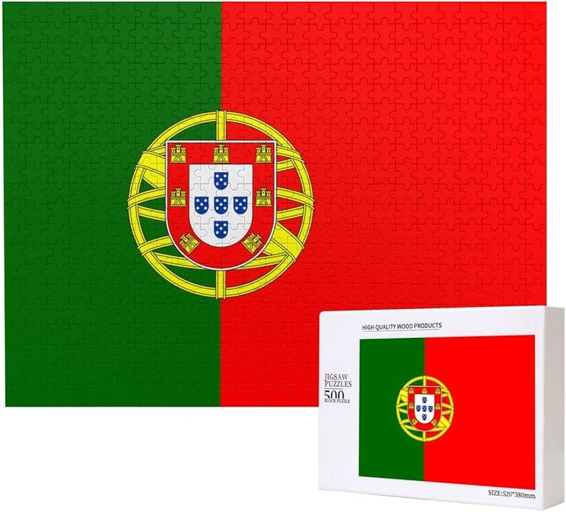 لغز علم البرتغال 500 قطعة للكبار ديكور المنزل هدية حفلة عيد الميلاد - Image 1