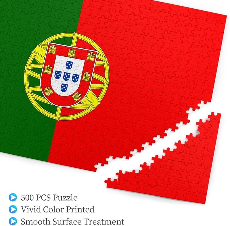 لغز علم البرتغال 500 قطعة للكبار ديكور المنزل هدية حفلة عيد الميلاد - Image 3