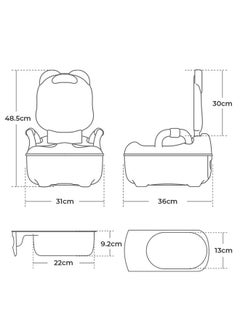 ZCM-HAPPY Classic PVC Cushion Toddler Potty Training Chair With Lid And High Back Support  - Image 3