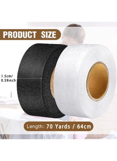 Depend 2 Rolls Iron-On Fabric Tape Heavy Duty Fusible Adhesive Hemming Strip To Repair Curtains, Clothes, Pants, Pillow Case, Uniform, No Sewing  - Image 2