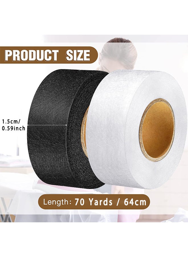 Depend 2 Rolls Iron-On Fabric Tape Heavy Duty Fusible Adhesive Hemming Strip To Repair Curtains, Clothes, Pants, Pillow Case, Uniform, No Sewing  - Image 2
